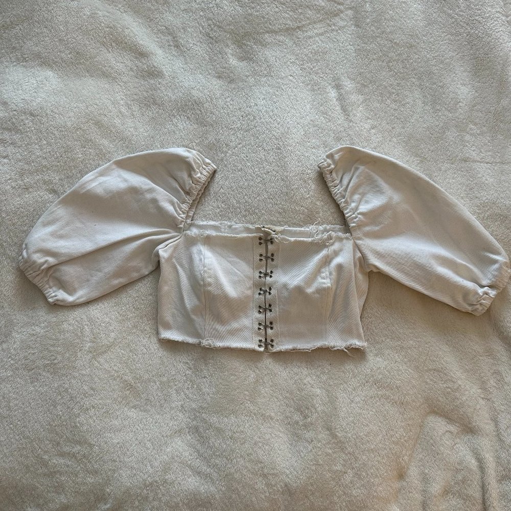 For Love & Lemons Puff Sleeve Crop